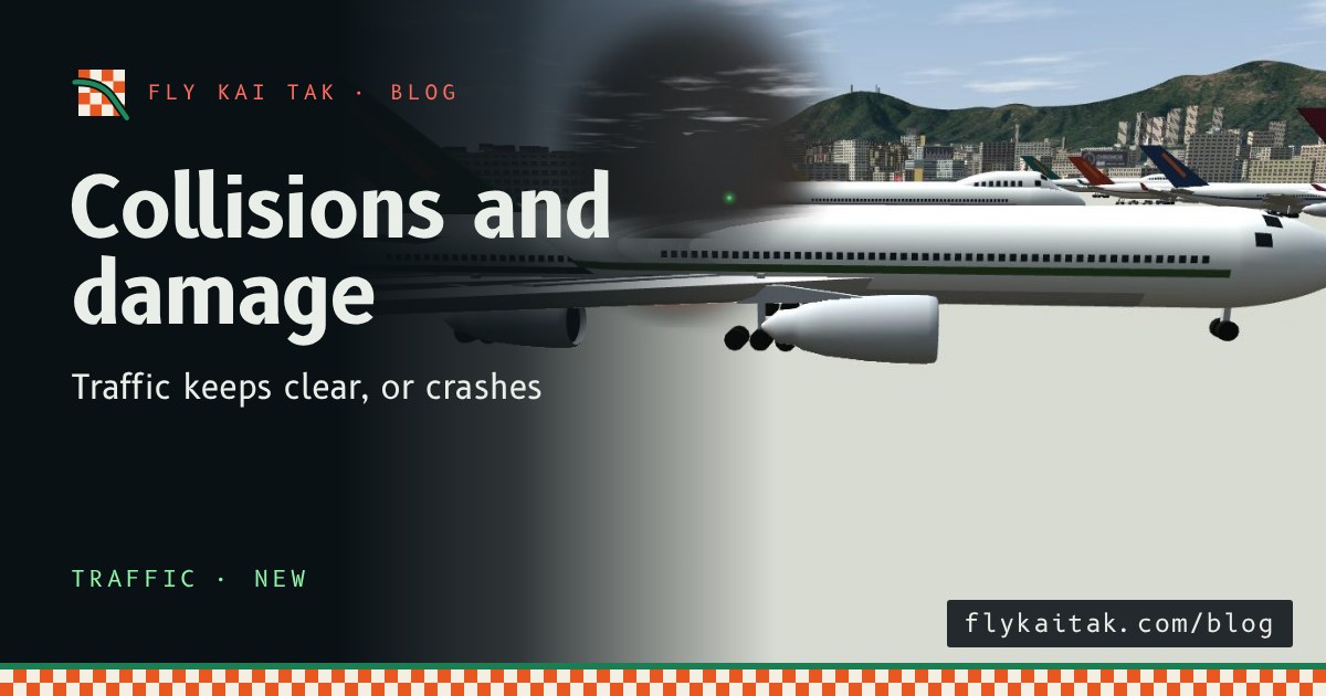 Two airliners overlapping on the apron with black smoke rising from the contact.