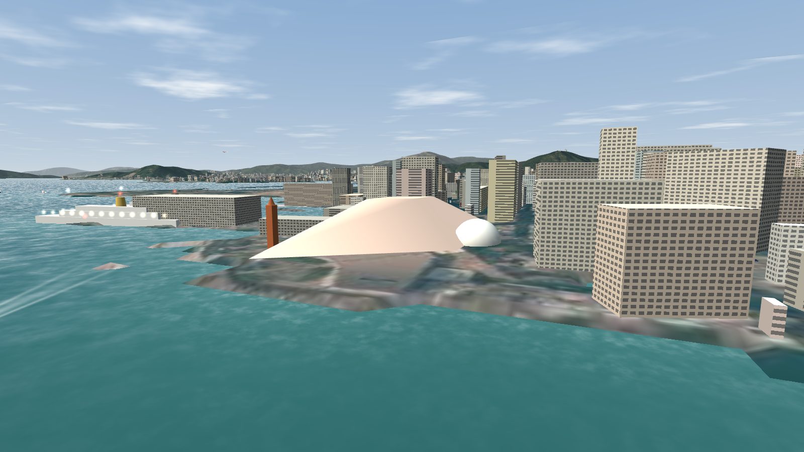 The Hong Kong Cultural Centre on the Tsim Sha Tsui waterfront.