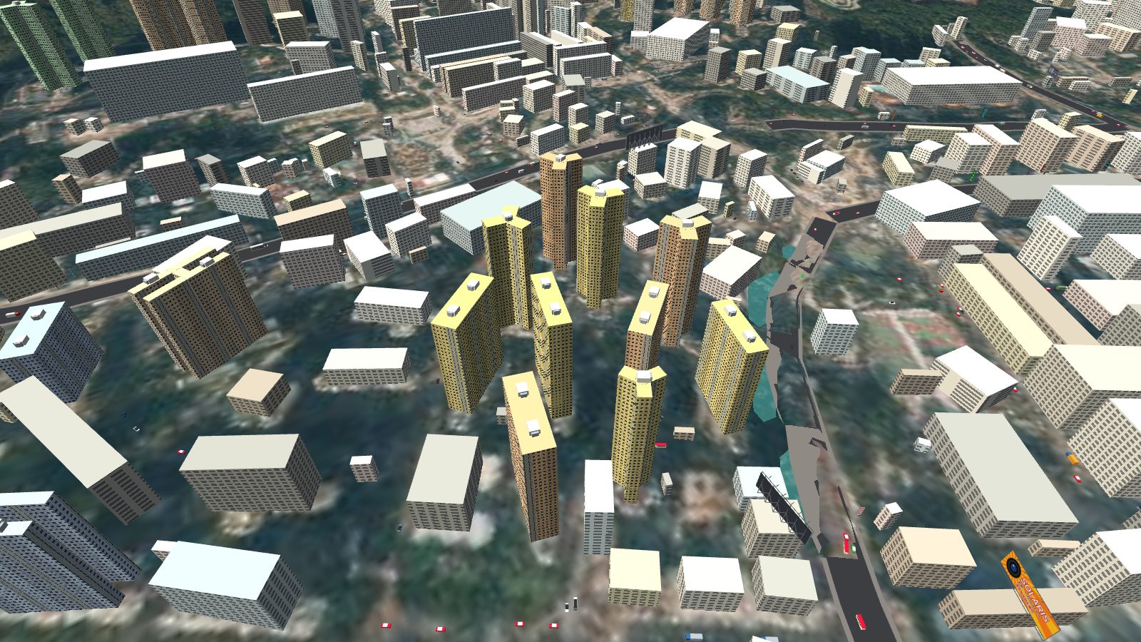 Lower Wong Tai Sin Estate: a bunch of tall yellow Trident and slab blocks.